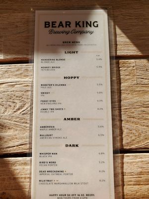 Beer at Bear King Brewing Company in Marble Falls