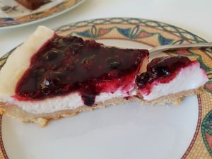 Cheese cake at Loving Hut in Menton