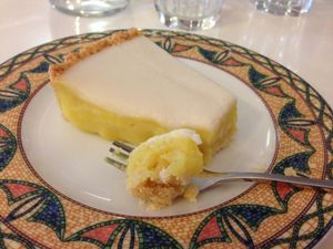 nice lemon tart at Loving Hut in Menton