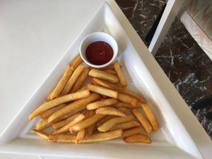 French fries  at Loving Hut in Menton