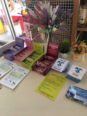 Vegan bars  at Loving Hut in Menton