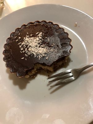 Chocolate cake  at Loving Hut in Menton