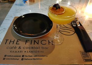 Cocktail at The Finch in Santorini