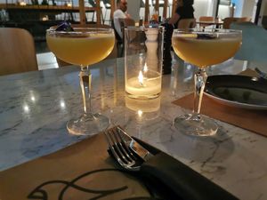 Cocktails at The Finch in Santorini