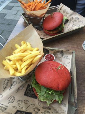 Vegane Burger at Rothen-Burger in Rothenburg Ob Der Tauber