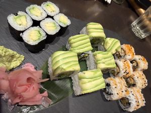 Very tasty Vegan sushi  at Kanpai in Dubai
