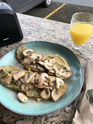   at Arabigos Coffee House in La Fortuna