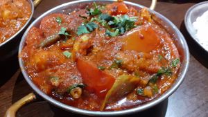 Vegetable Rogan Josh at Passage To India in Whitby
