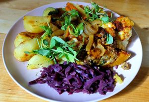 Roast dinner at Meat is Dead in Leeds