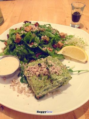 Raw Lasagna w/ Caesar Salad at Crudessence - Mackay in Montreal