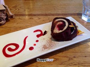 Raw vegan bûche de noël (Yule log) at Crudessence - Mackay in Montreal