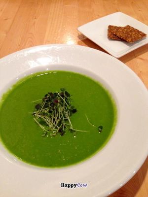 raw soup of the day at Crudessence - Mackay in Montreal