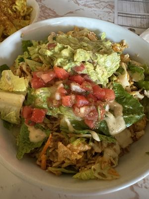 Taco salad w/ soyrizo mix   at L&L Libations in Bellingham