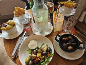 Selection of vegan tapas items at Bareca in Scarborough