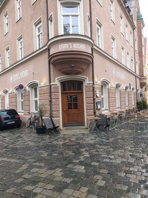 Outside at Emmi's Kitchen in Augsburg