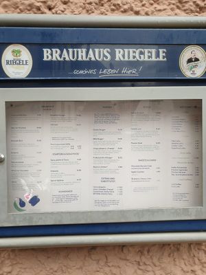 Menue outside at Emmi's Kitchen in Augsburg