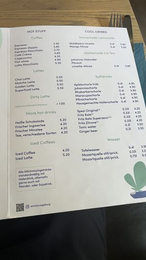 speisekarte seite 3  at Emmi's Kitchen in Augsburg