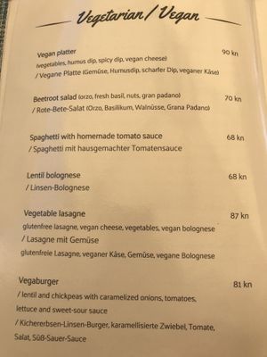 Menu (July 2020)  at Vrata O Grada in Trogir