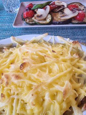 Lasagne and grilled veggies at Vrata O Grada in Trogir