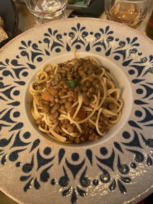 Pasta con ragù di lenticchie ….  at Vrata O Grada in Trogir