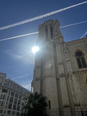 The view from seating  at HUG Cafe in Nice