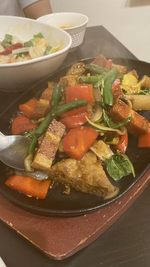 Sizzling chili basil pork belly  at Taste of Asia Shellharbour  in Shellharbour