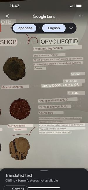 Cookie menu - translated by Google translate (notoriously sketchy…)  at Ovgo B.A.K.E.R Edo St in Tokyo