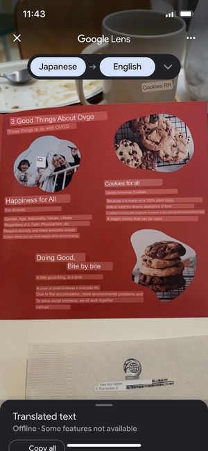 Cookie menu - translated by Google translate (notoriously sketchy…)  at Ovgo B.A.K.E.R Edo St in Tokyo