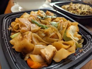 Drunken noodle at Vegan Thai Co in Longmont