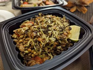 Tea leaf salad at Vegan Thai Co in Longmont