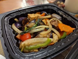 Eggplant at Vegan Thai Co in Longmont