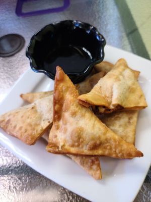 Vegan cream cheese wonton at Vegan Thai Co in Longmont