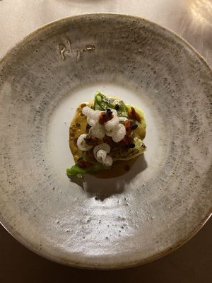 Vegan main dish (cabagge, onion, rice crispies) at Pelegrini in Sibenik