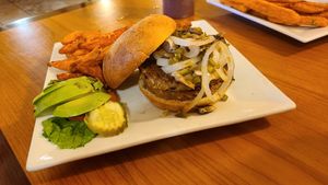 Black bean burger at Cowboy Cafe in Sheridan