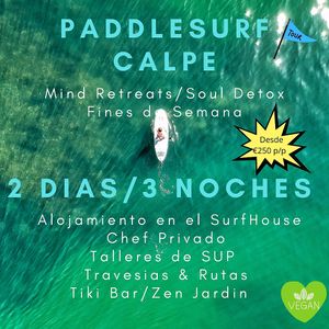 SUP & Vegan Holiday Retreats  at SurfHouse Calpe in Calpe