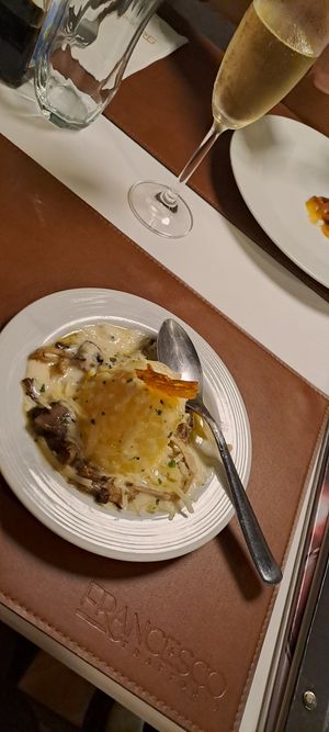 'Polenta com cogumelos' at Francesco Trattoria in Monte Belo Do Sul