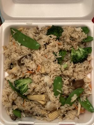 Vegetable fried rice  at Asian Vegan Bistro in Bakersfield