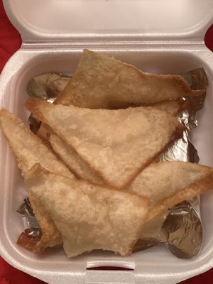 Cream cheese wontons  at Asian Vegan Bistro in Bakersfield