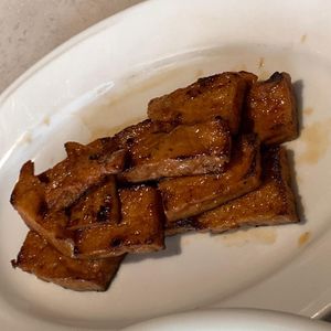 Side of bbq pork at Asian Vegan Bistro in Bakersfield