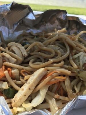Chow Mein with Tofu: so good!! I really enjoyed it but I wish it had more tofu.  at Asian Vegan Bistro in Bakersfield