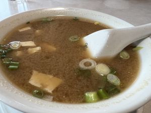 Miso soup   at Asian Vegan Bistro in Bakersfield