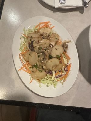 Mushroom salad  at Asian Vegan Bistro in Bakersfield