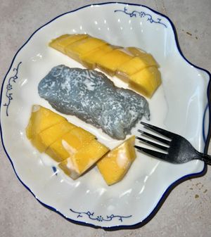 Mango Sticky Rice 🥭🍚 ✨  at Asian Vegan Bistro in Bakersfield