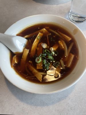 Hot and sour soup   at Asian Vegan Bistro in Bakersfield