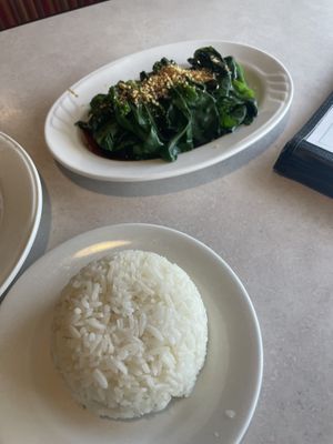 Chinese broccoli   at Asian Vegan Bistro in Bakersfield