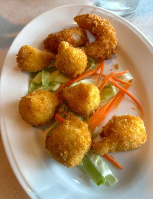I believe this was even more deep fried shrimp at Asian Vegan Bistro in Bakersfield