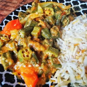 Okra Curry at Noorjahan Flavours of India in Aachen