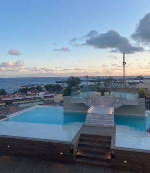 view at sunset at Three House Hotel & Gastrobar in Funchal