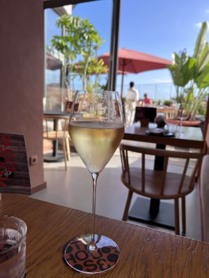 Prosecco & a great view & breeze from the ocean   at Three House Hotel & Gastrobar in Funchal