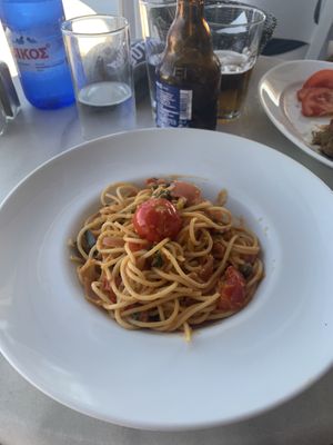 Oia pasta   at Lotza in Santorini